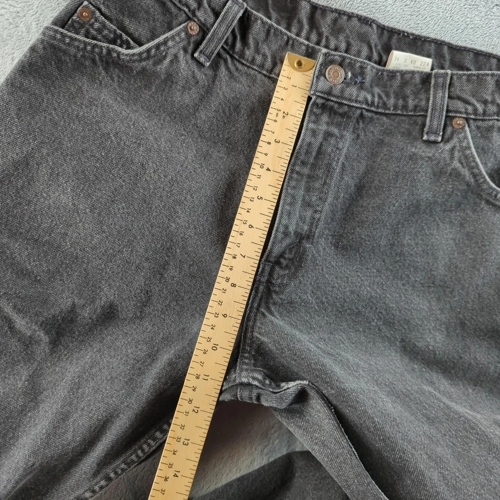 Vintage Levis Jeans 34‎ (Fits 30x32) Black Faded 610 Orange Tab Straight 90s Y2K - Picture 14 of 16